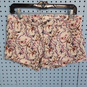 H&M floral denim midrise booty shorts